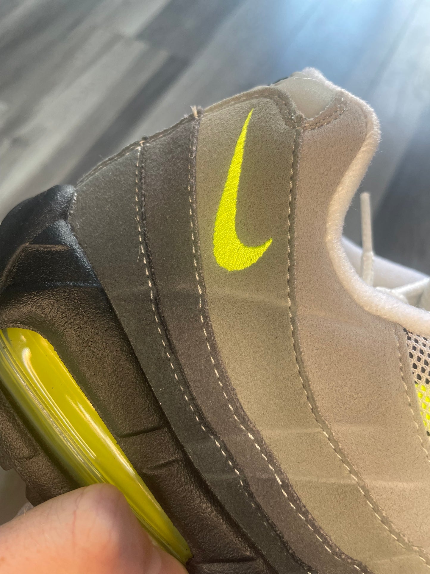 Nike air max 95 neon 2025 big bubble Uk 11 used