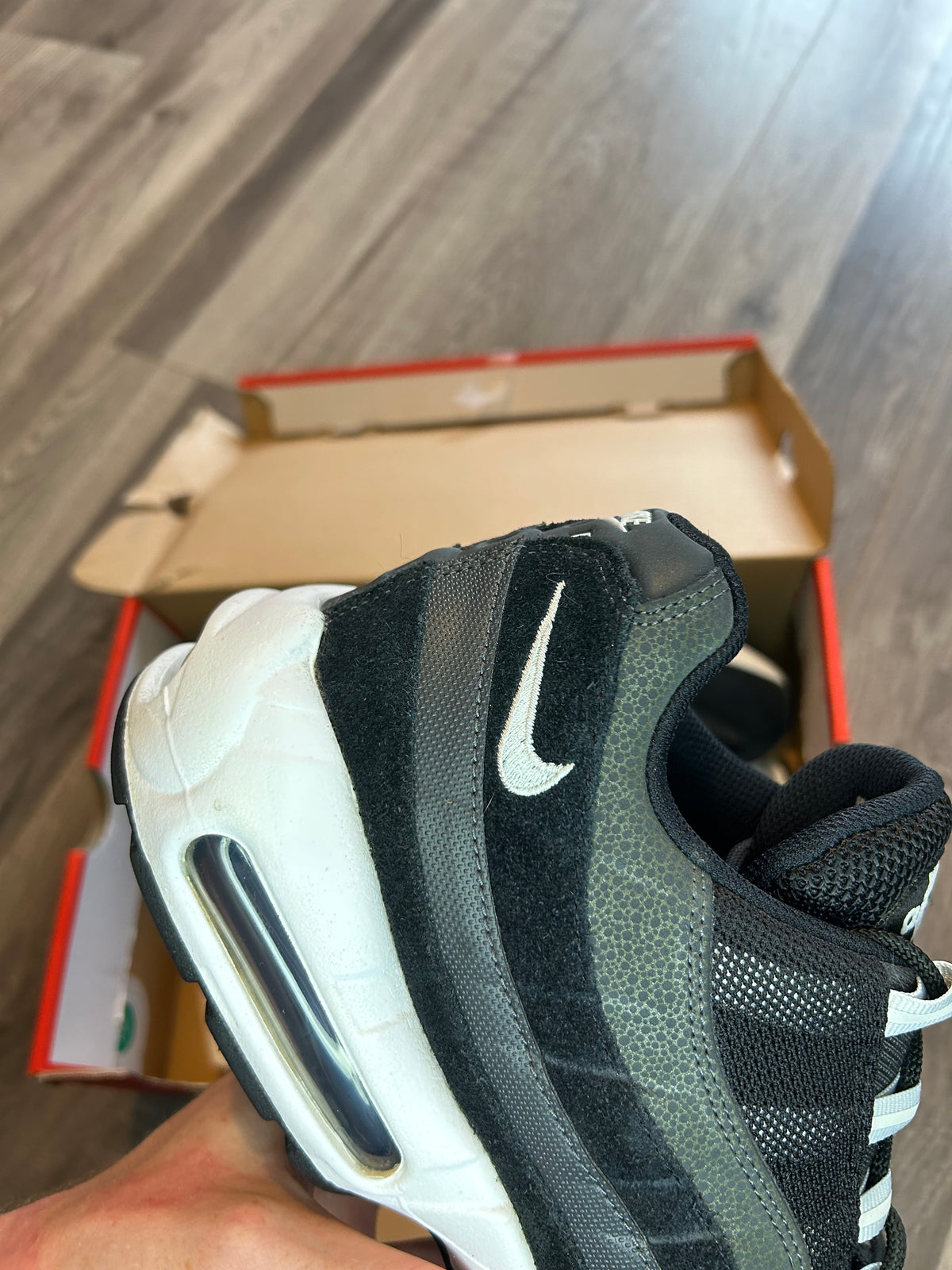 Nike Airmax 95 black anthracite pure platinum uk 12 used