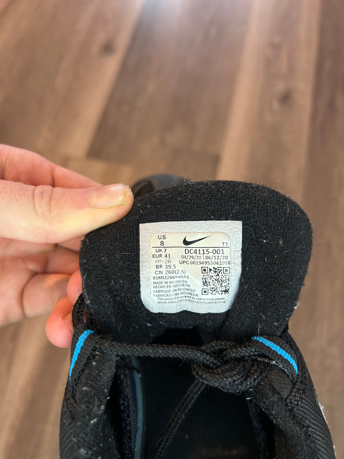 Nike Airmax 95 black laser blue uk 7 used
