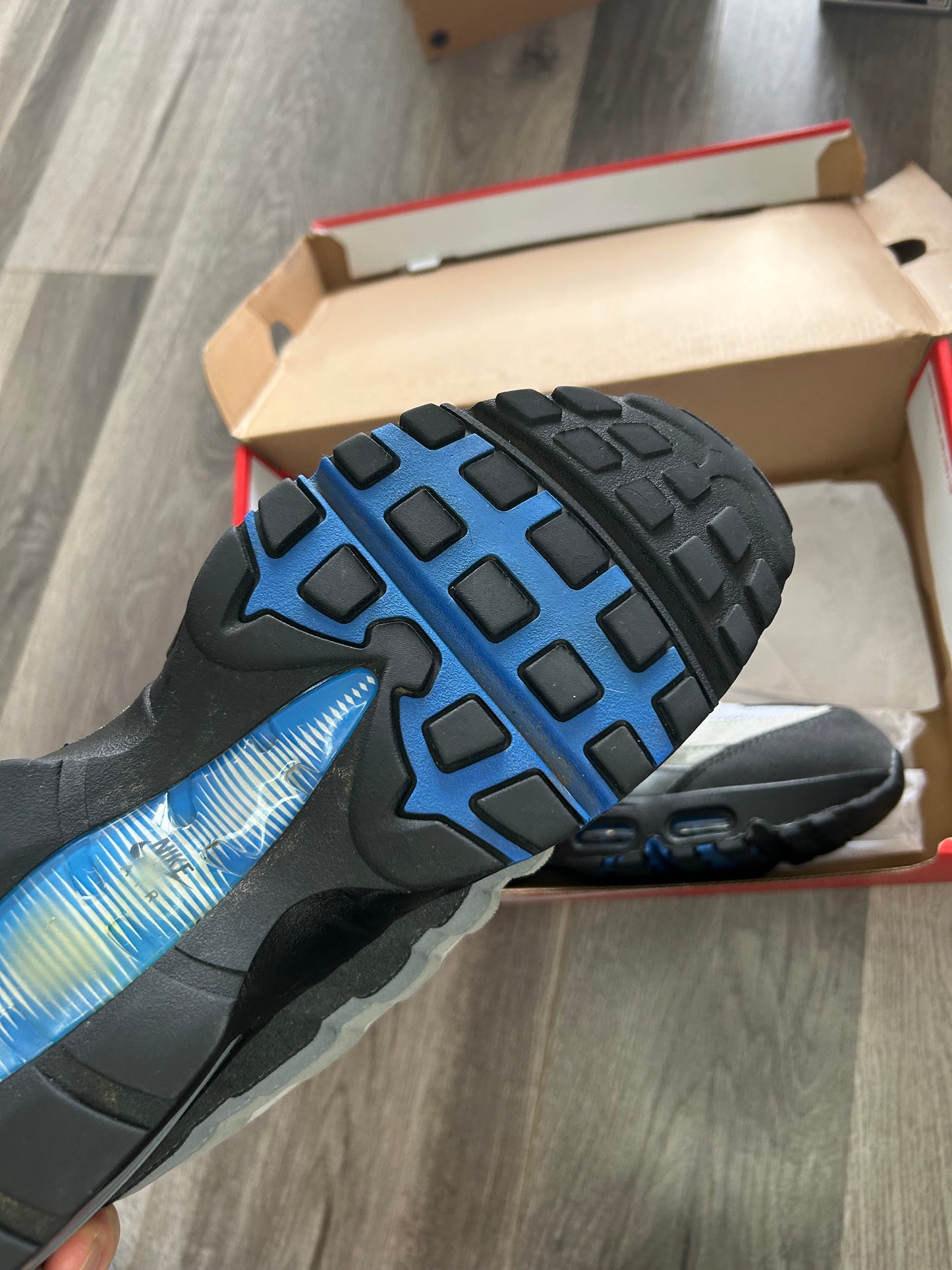 Nike Airmax 95 spark blue big bubble uk 10 used
