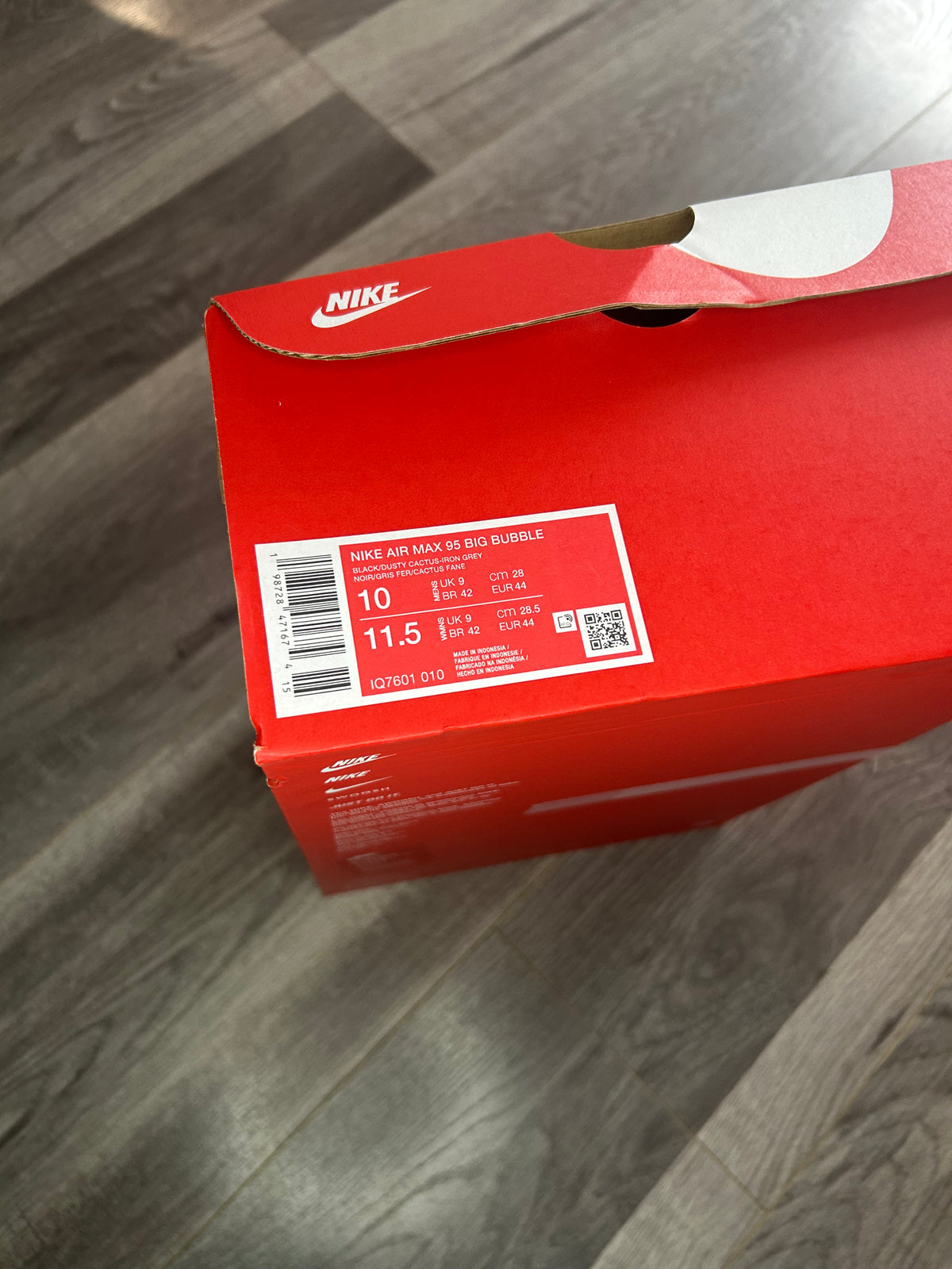 Nike Airmax 95 black grape big bubble uk 9 used