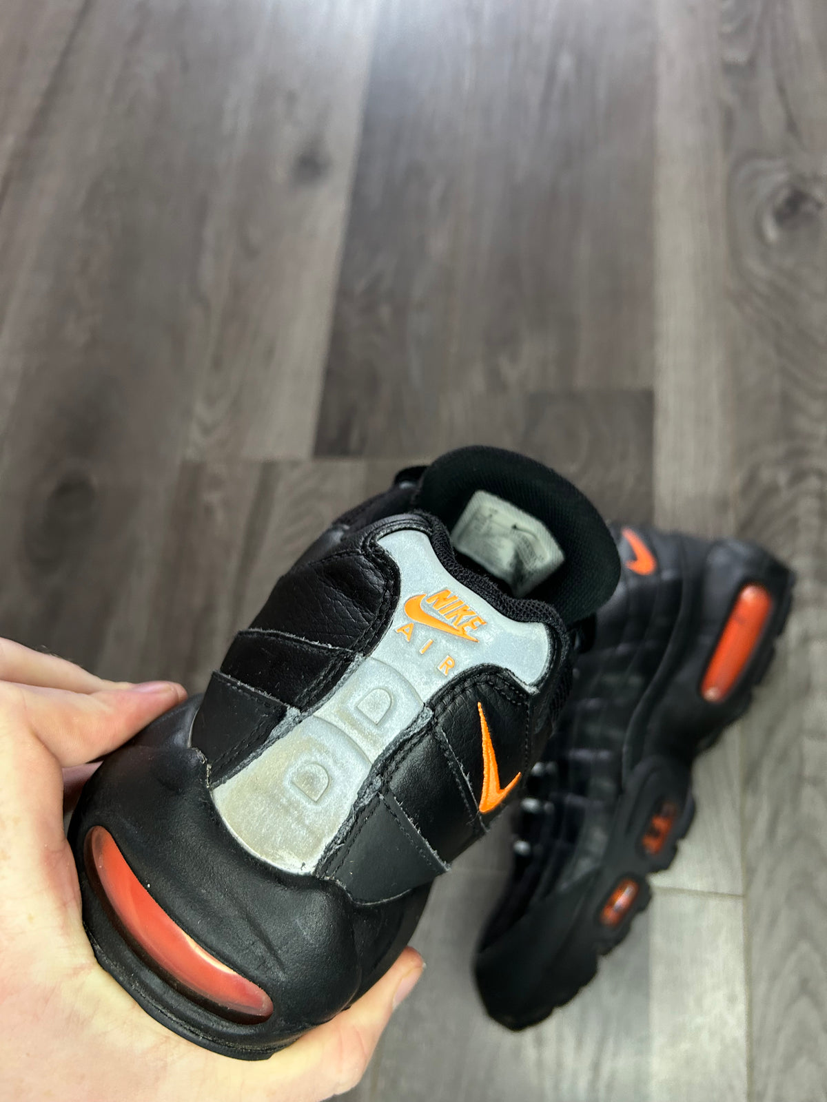 Nike Airmax 95 black total orange uk 7 used