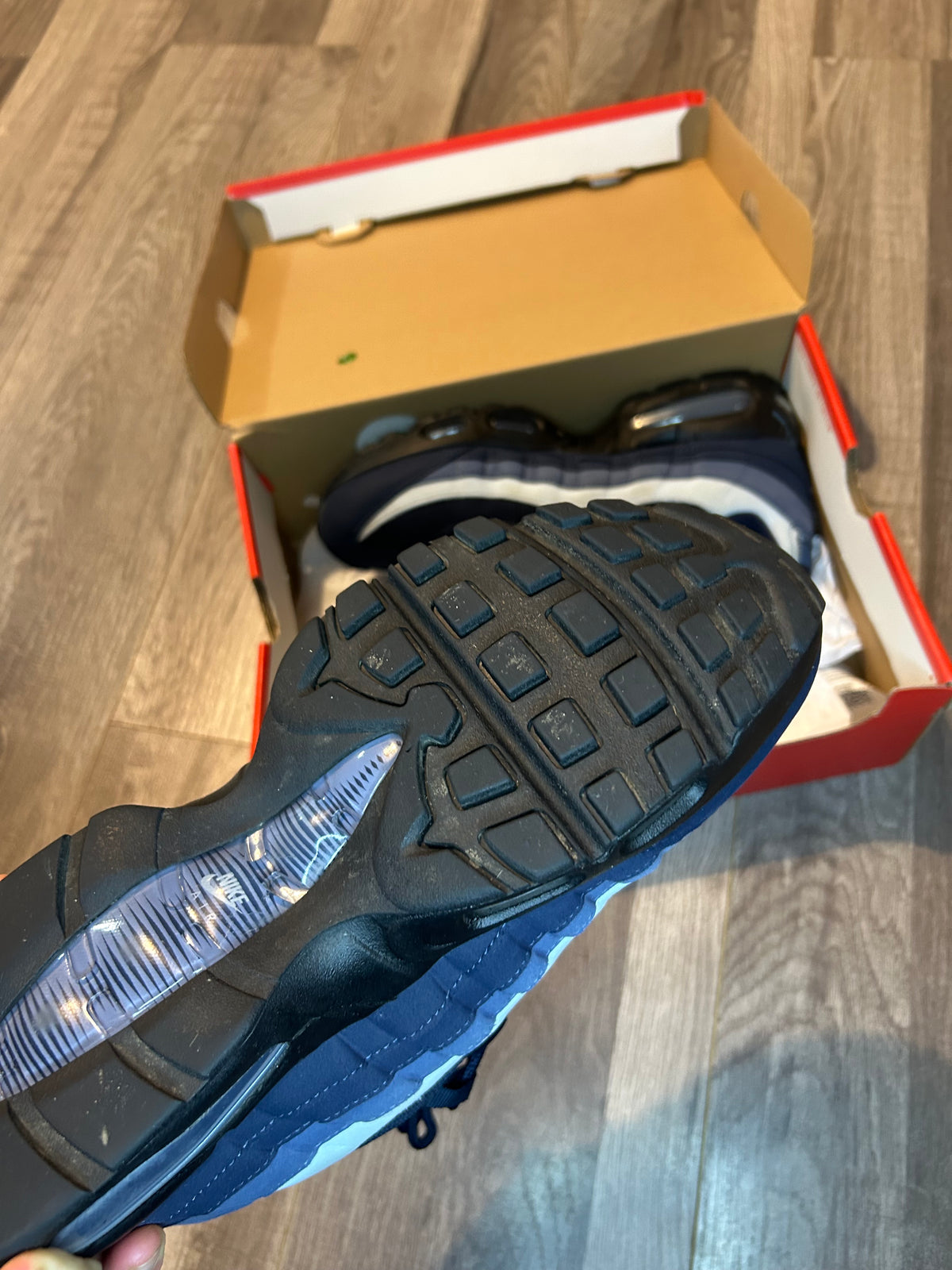 Nike Airmax 95 blue obsidian big bubble uk 8.5 used