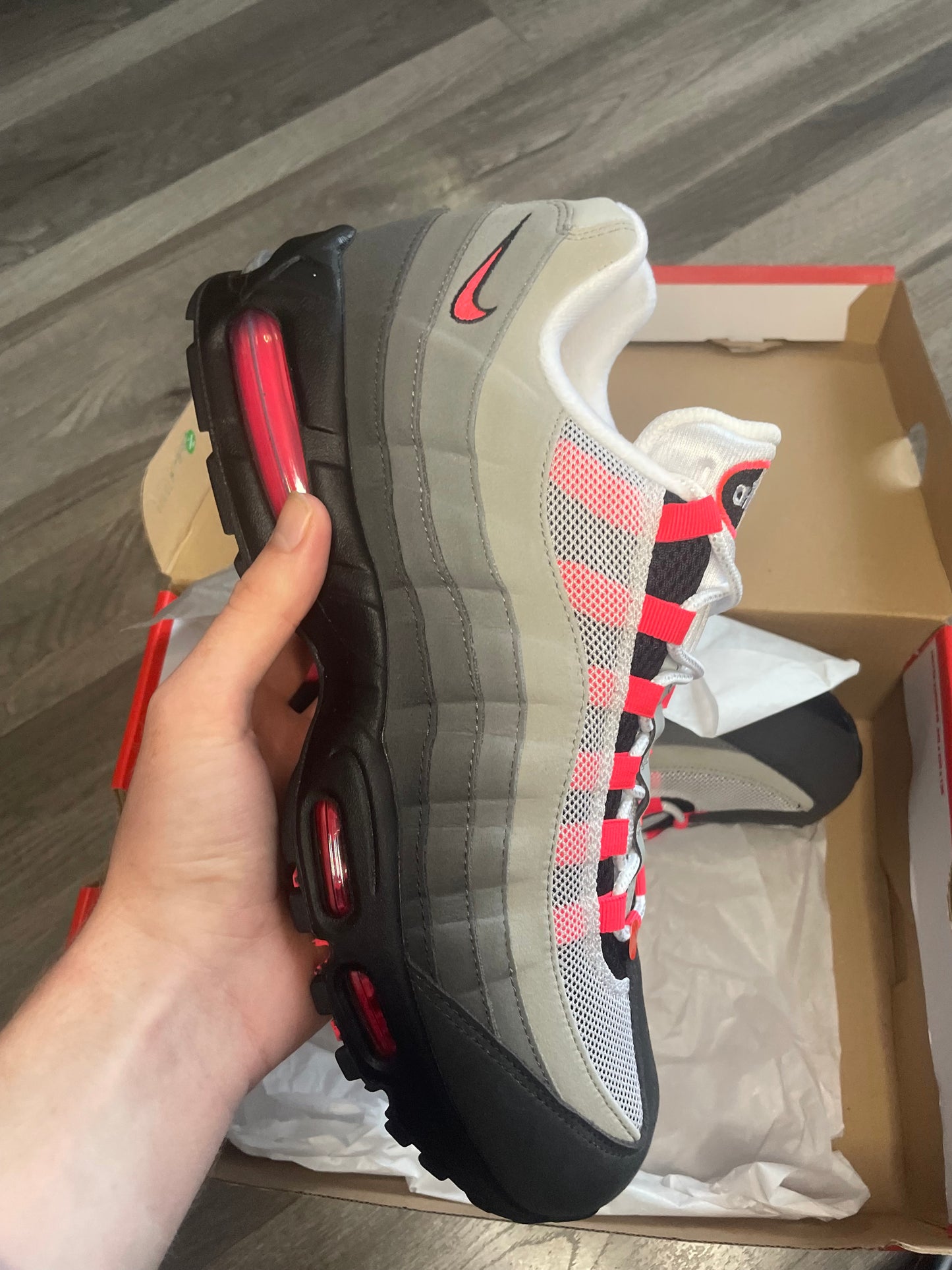 Nike air max 95 solar red big bubble 2025 new