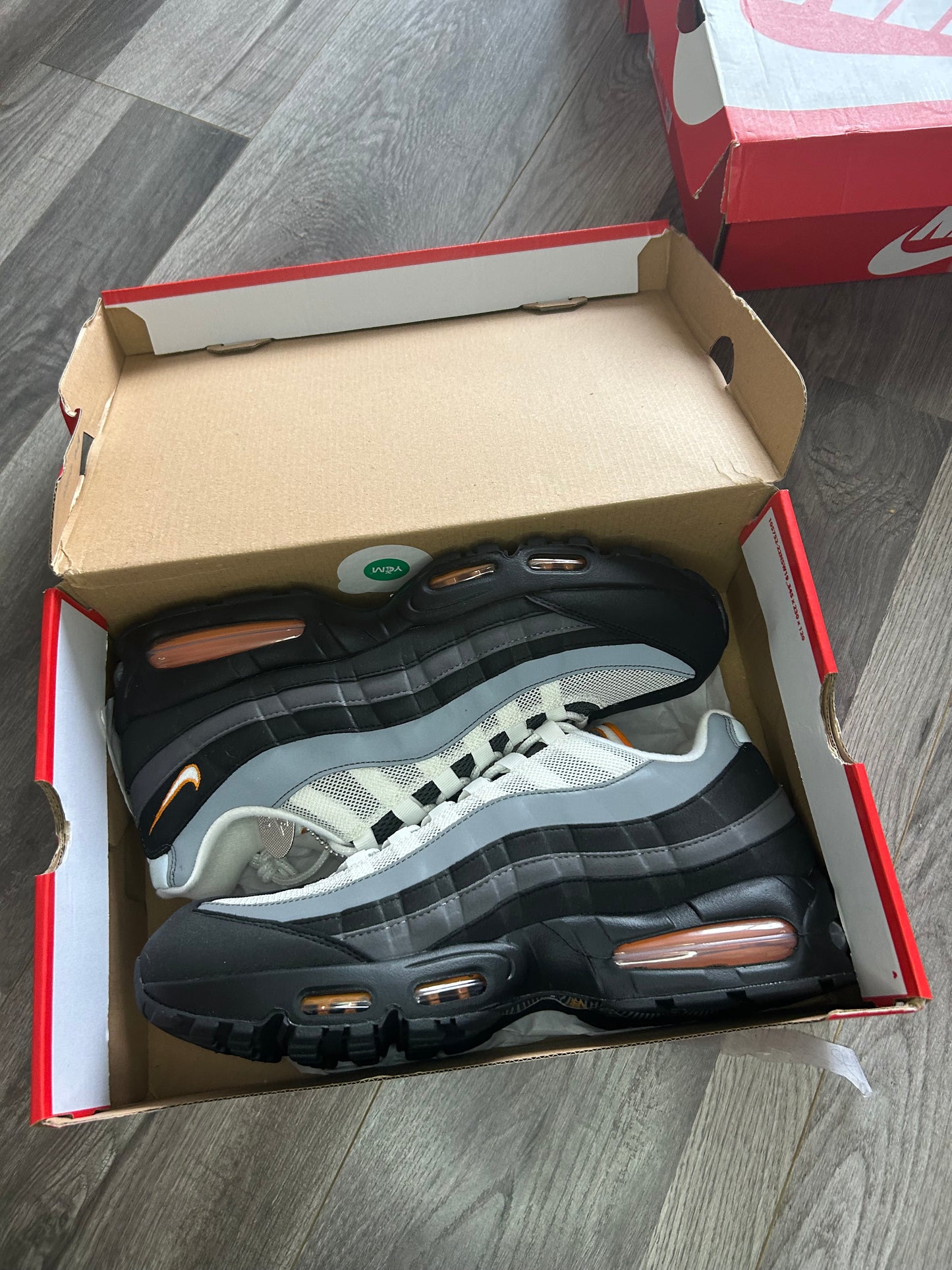 Nike Airmax 95 black bright ceramic big bubble uk 12 new