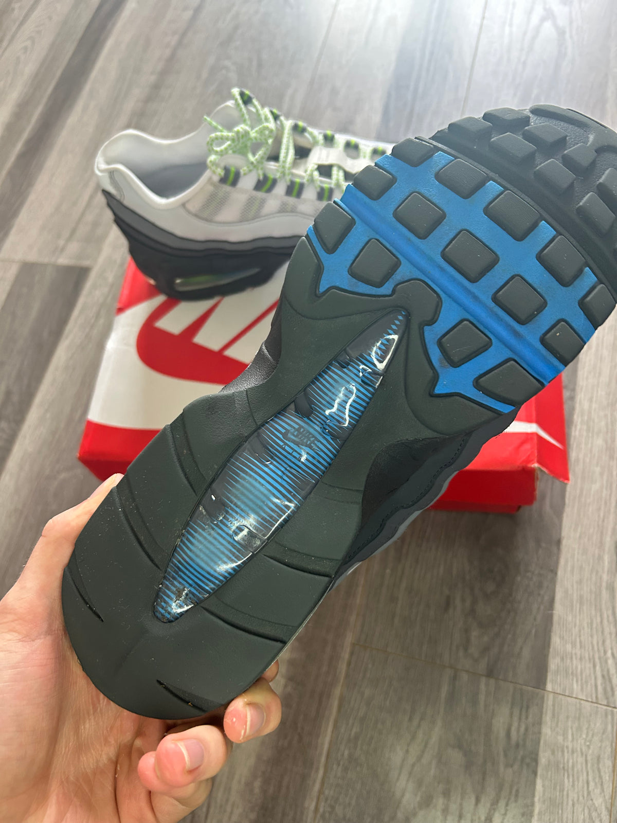 Nike Airmax 95 Green Apple big bubble uk 9.5 used