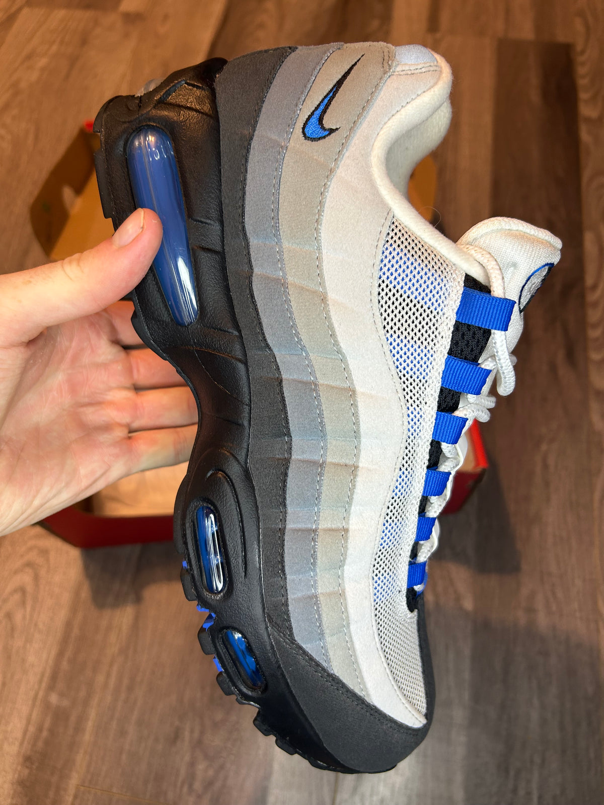 Nike Airmax 95 spark blue big bubble uk 9 used