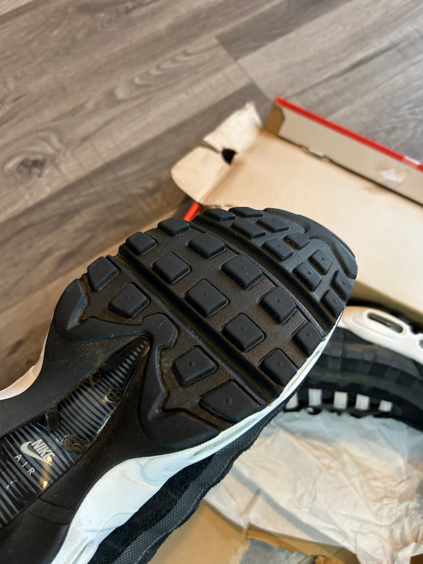 Nike Airmax 95 black anthracite pure platinum uk 12 used