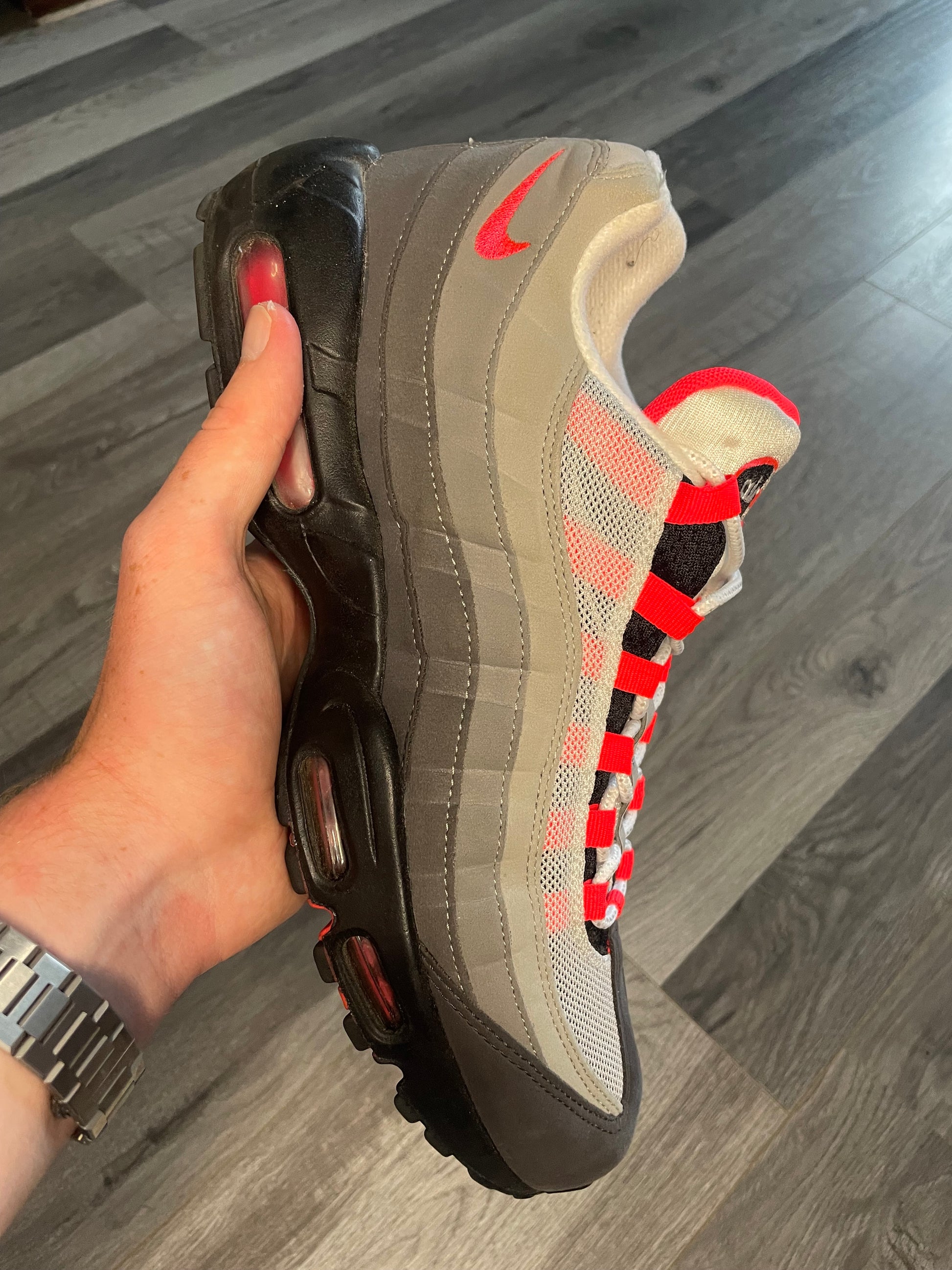 Nike air max 95 solar red Uk 11 used – apclobber - Main Image