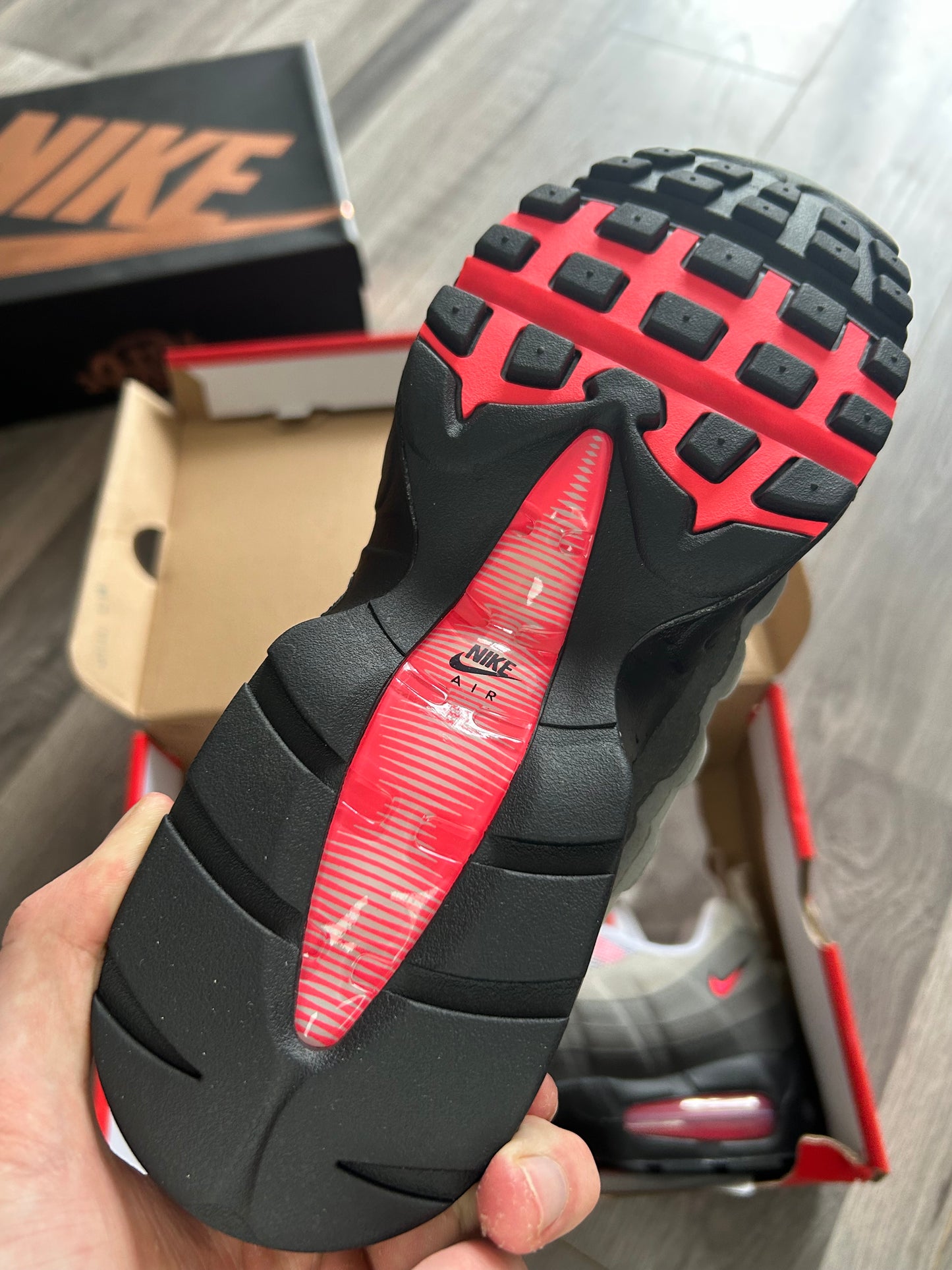 Nike Airmax 95 solar red 2026 big bubble uk 8 brand new