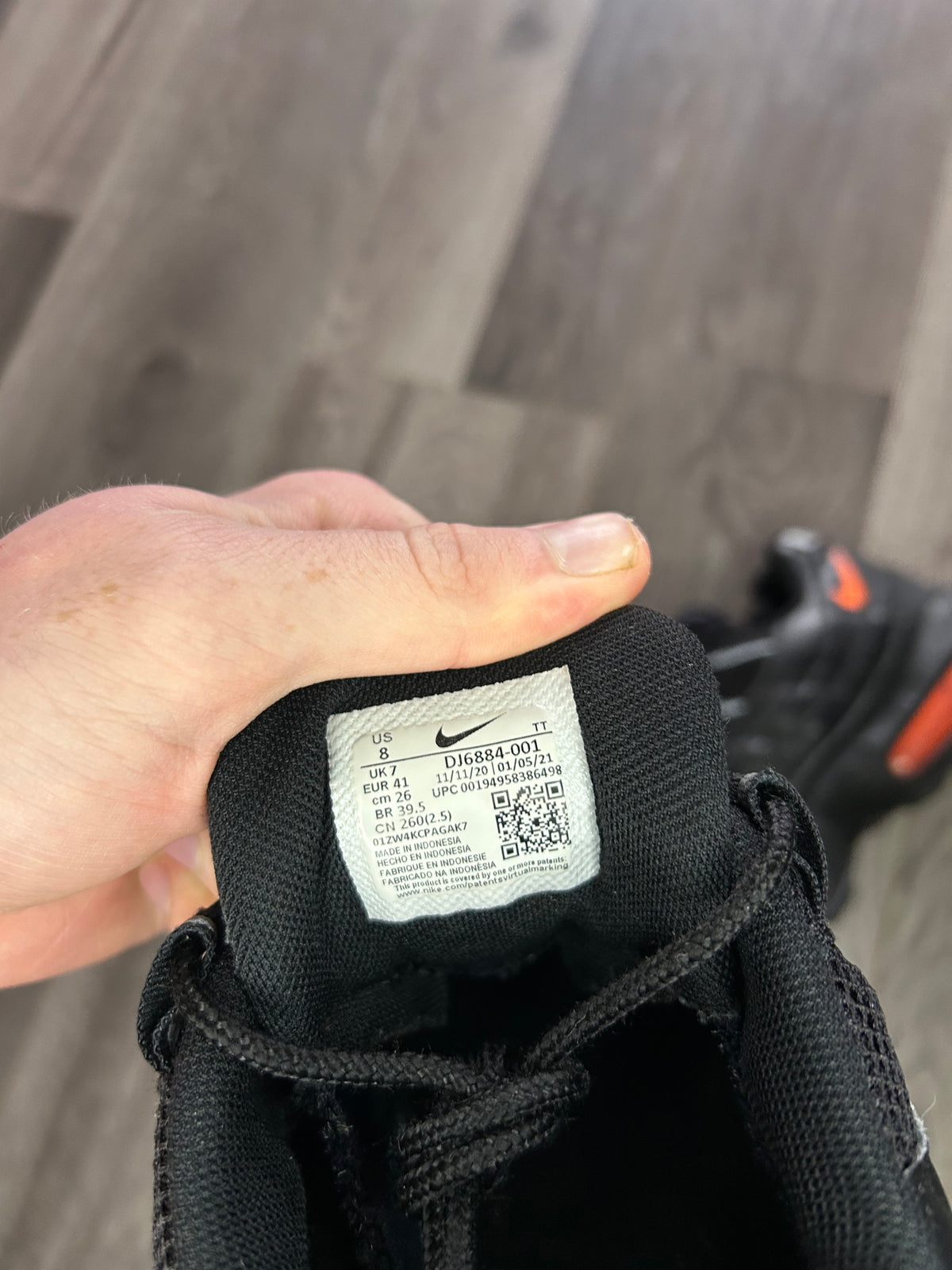 Nike Airmax 95 black total orange uk 7 used
