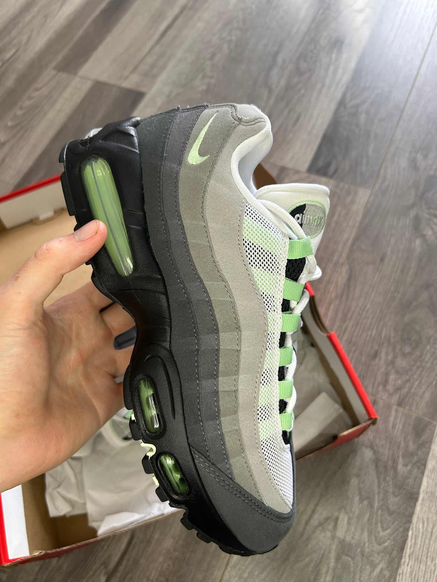 Nike Airmax 95 fresh mint big bubble uk 7 used