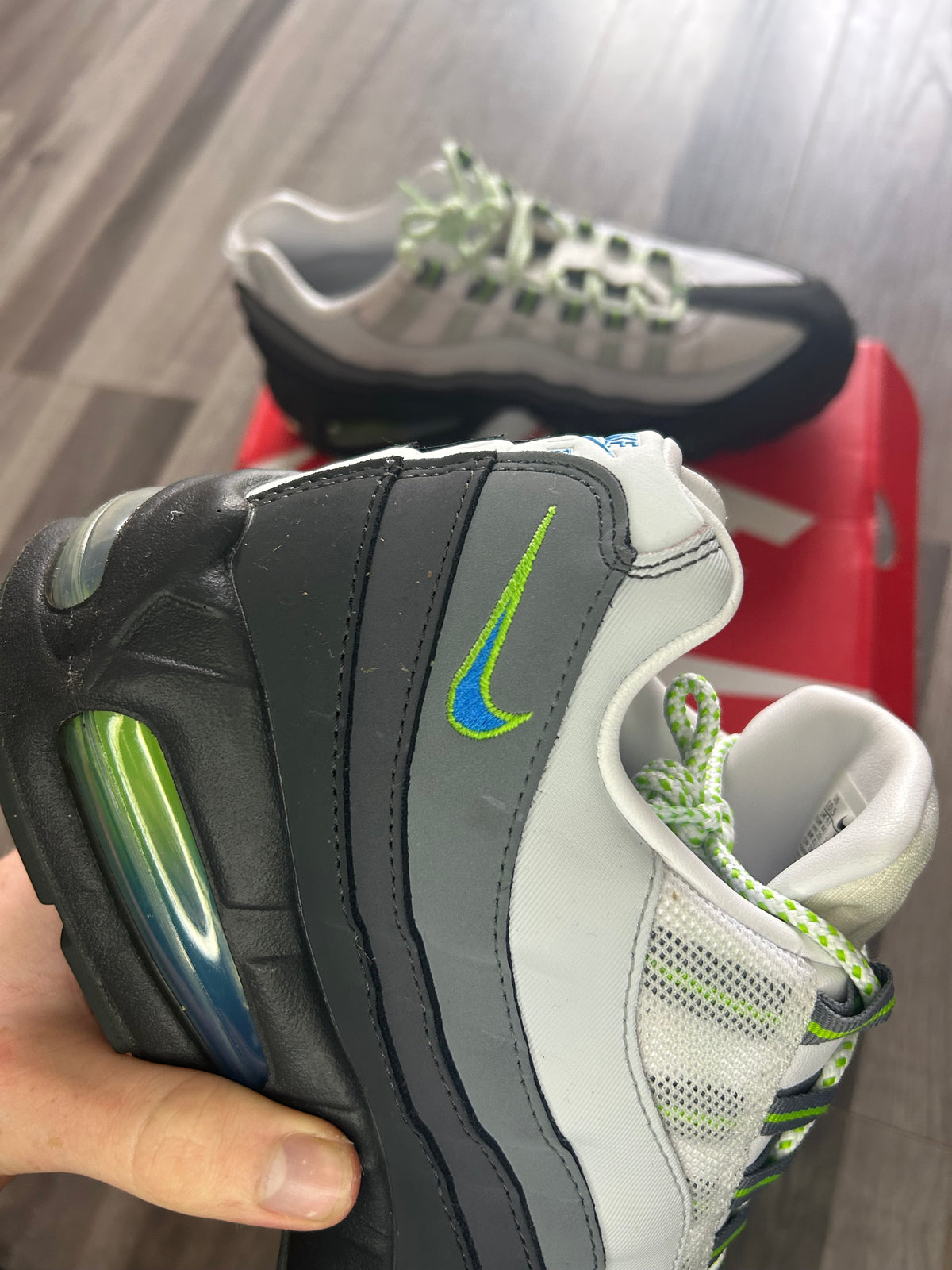 Nike Airmax 95 Green Apple big bubble uk 9.5 used
