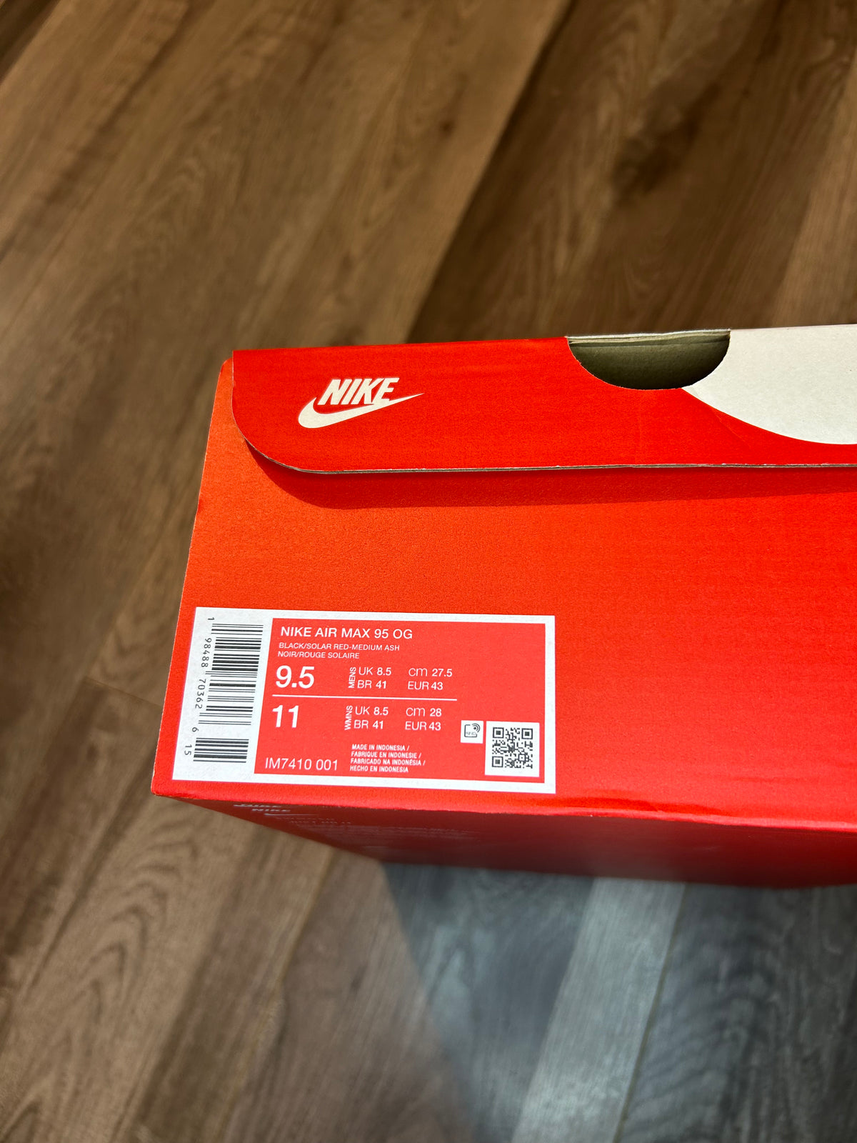 Nike Airmax 95 solar red big bubble uk 8.5 used