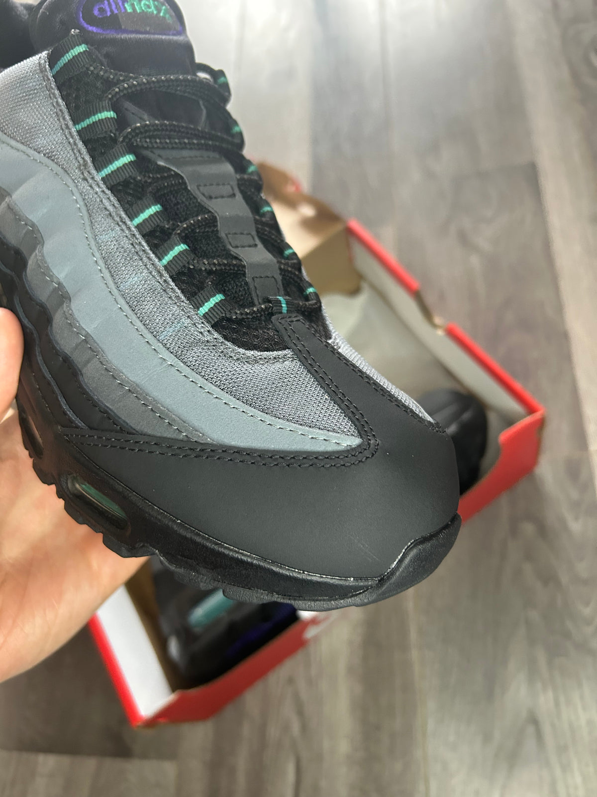 Nike Airmax 95 black grape big bubble uk 9 used