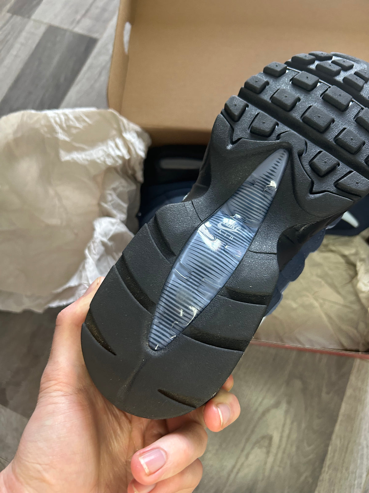 Nike Airmax 95 big bubble blue obsidian uk 9.5 tried on
