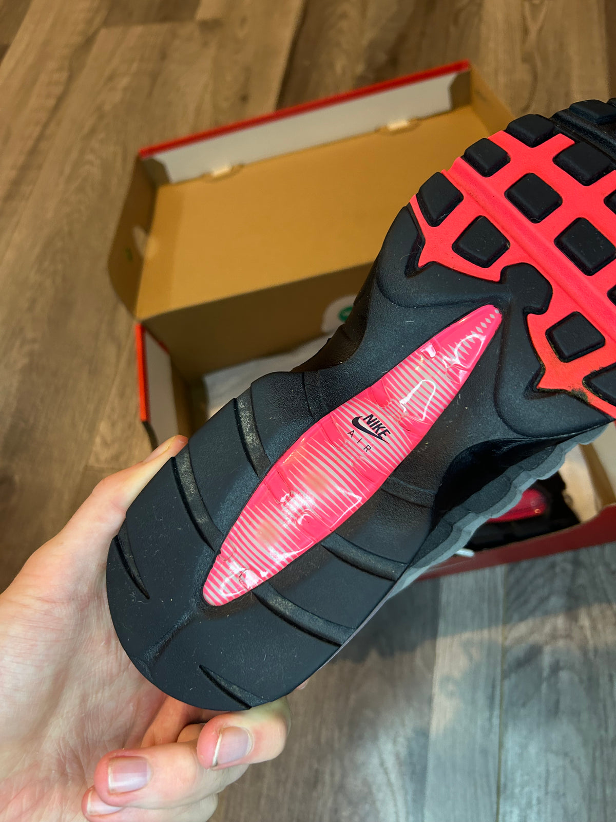 Nike Airmax 95 solar red big bubble uk 8.5 used