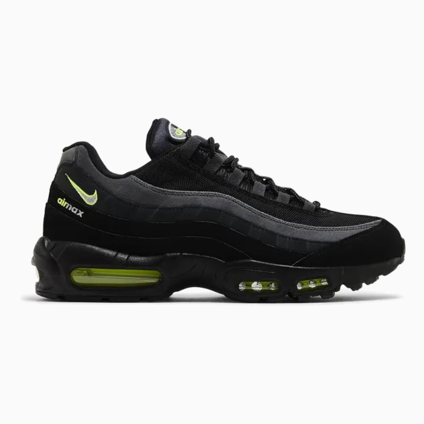Nike Airmax 95 retro logo black grey volt