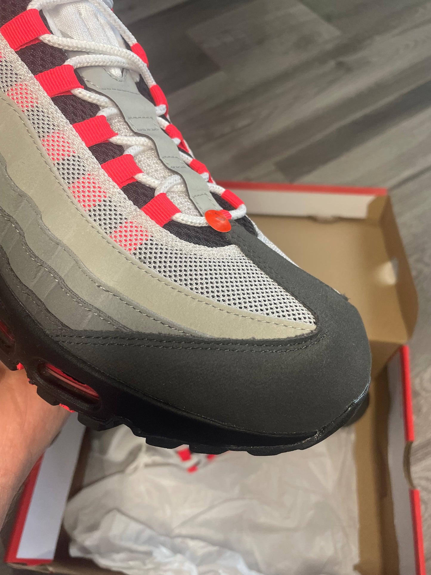 Nike air max 95 solar red big bubble 2025 new