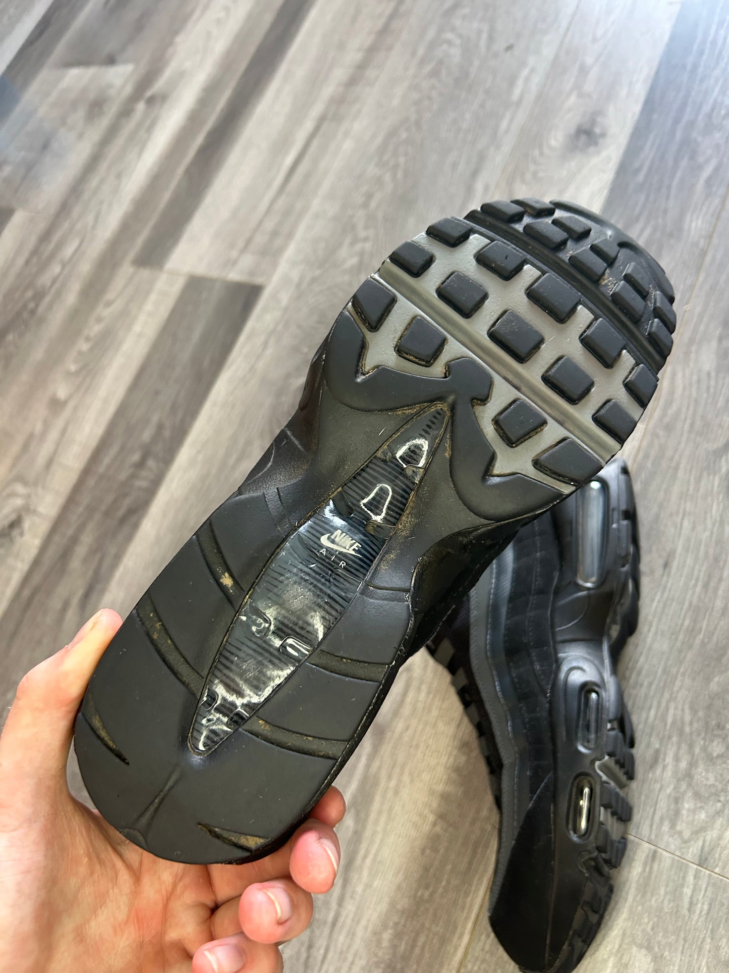 Nike Airmax 95 black anthracite uk 9 used big bubble
