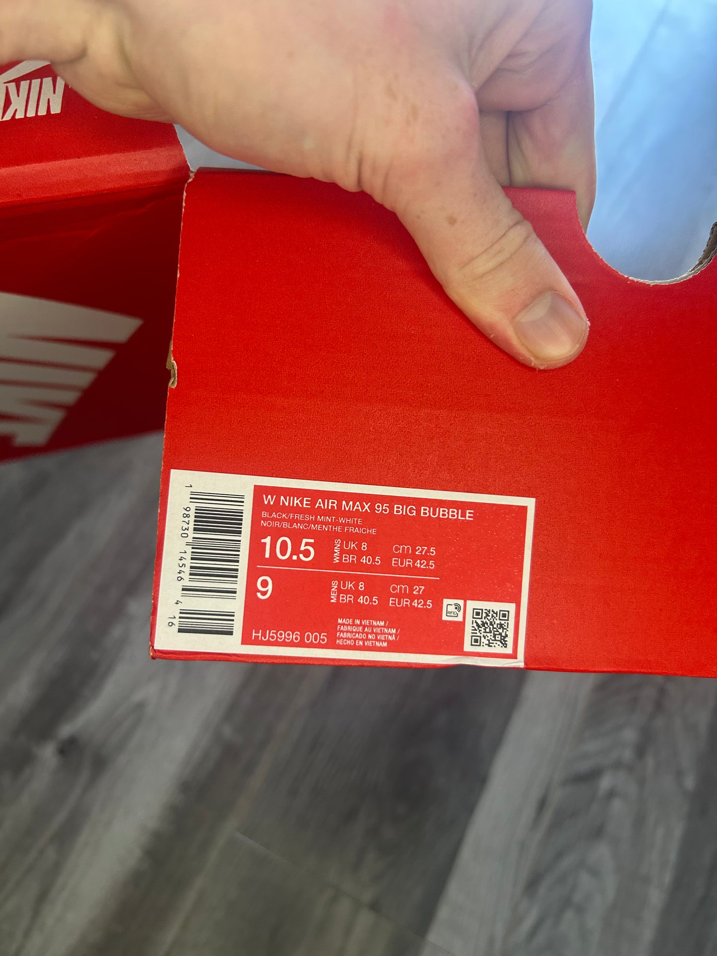 Nike Airmax 95 fresh mint big bubble uk 8 brand new